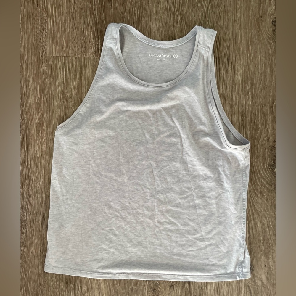 Outdoor Voices Light Gray Tank Top